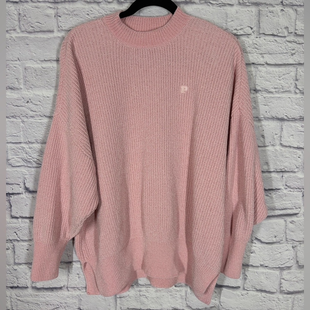 Victoria’s Secret PINK Mock Neck Chenille Knit Sweater Blush Pink Relaxed Fit S